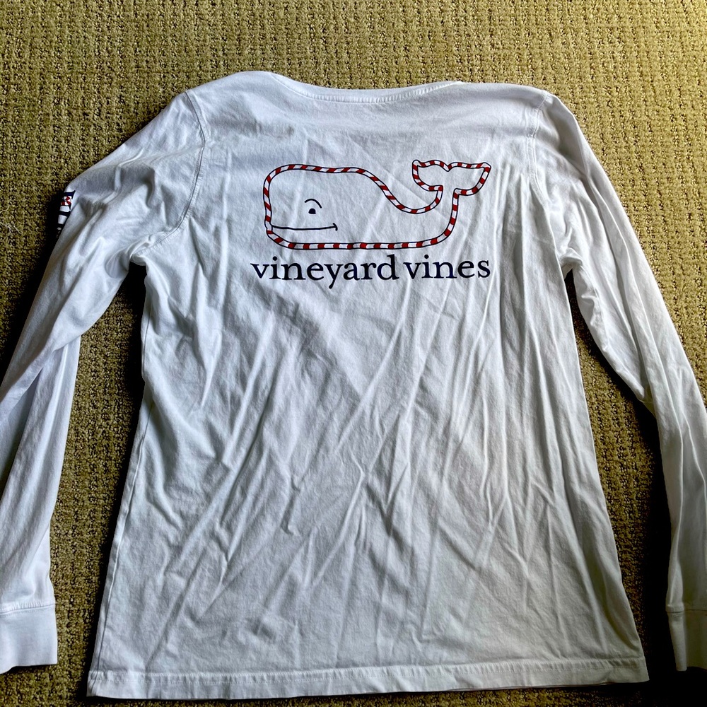 Long sleeve candy cane vineyard vines shirt